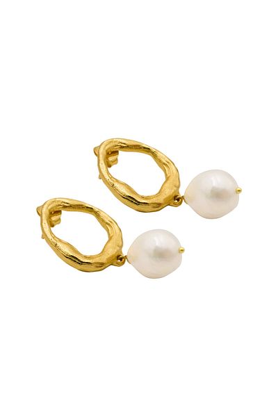 HAZE & GLORY Ohrringe Perlen Ohrstecker - La Pearl 925 Silber
