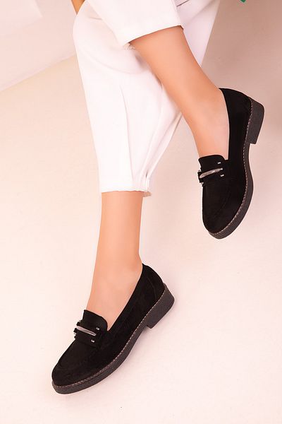 SOHO Black Suede Women's Casual Shoes 18335