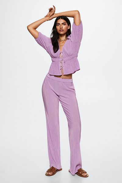 MANGO Purple Pants Styles Prices Trendyol