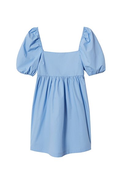 MANGO Woman Mavi Kadın Elbise 37092506