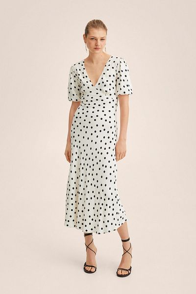 Buy Mango Polka Dot Dress Limited Time Discounts Trendyol UAE KSA