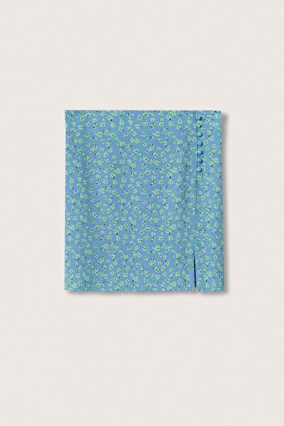 MANGO Woman Синя жіноча спідниця 27038633