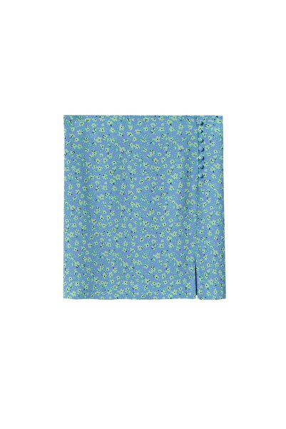 MANGO Woman Синя жіноча спідниця 27038633