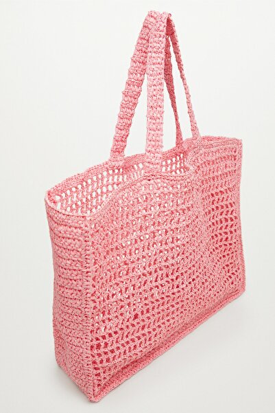 MANGO Růžová dámská taška přes rameno 27045754