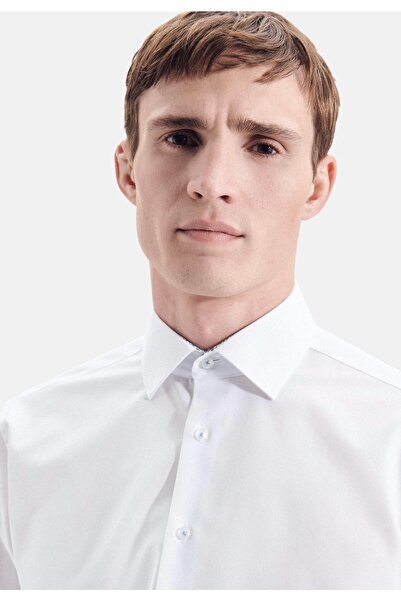 Seidensticker Shirt Non-iron poplin business shirt in regular fit with Kent collar