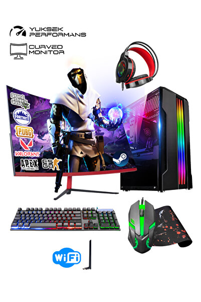 RAMTECH BİLGİSAYAR RK117 Ryzen 5 3600 16gb 3200mhz 256gb+1tb Rx550 23.8" Curv...