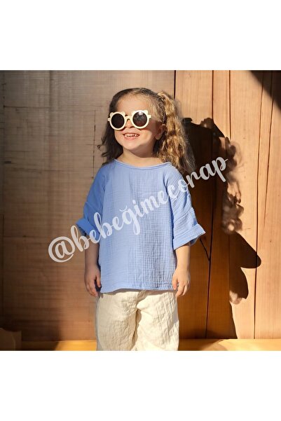 BEBEĞİME ÇORAP Μπλουζάκι για κορίτσια μουσελίνα καλοκαιρινή κοντομάνικη μπλούζα 1-6 ετών