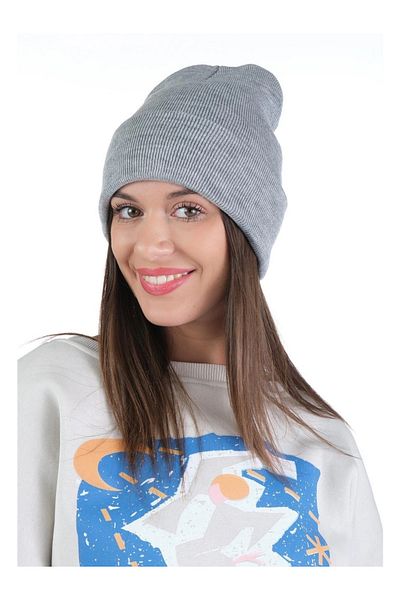 MinaCarin Basic Beret Unisex Gray Melange
