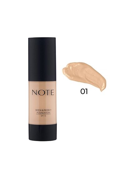 NOTE Beige 01 - Revitalizing Effect Spf 15 Concealer Detox & Protect Foundation