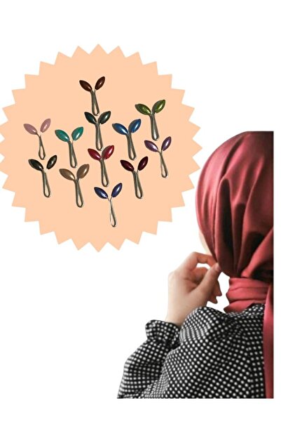 SIFIR312 Renkli Pastel Eşarp Türban Şal Klipsi - Tesettür Eşarp Ve Şal Klipsi...