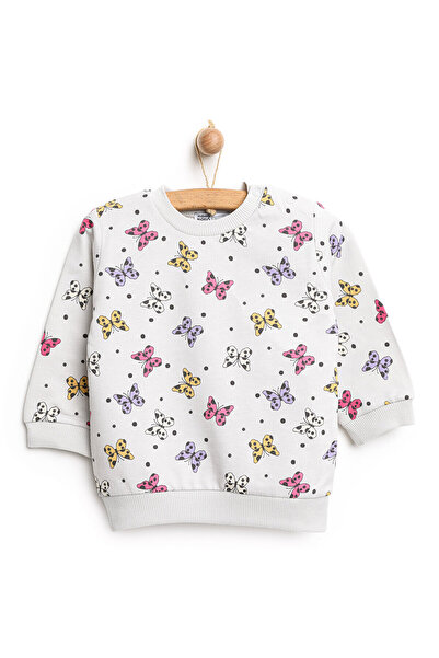 ebebek Hello Baby HelloBaby Basic-Sweatshirt mit Schmetterlingsmuster für Babys