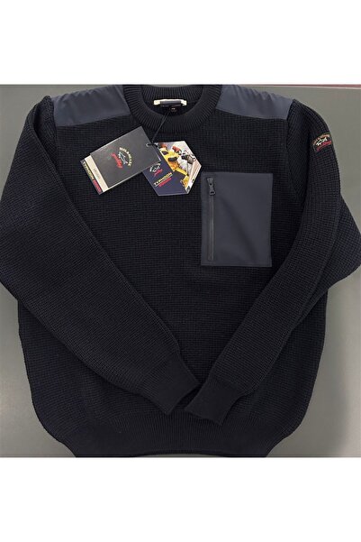 PAUL&SHARK رقبة مستديرة محبوكة للرجال C.W.سترة صوفية