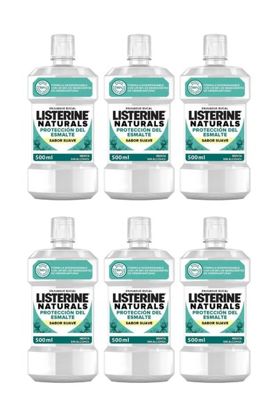 Listerine Naturals Emaye Koruma Hafif Lezzet Nane (Alkol veya Boya Yok, Vegan...