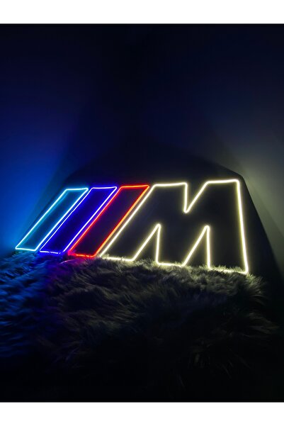 NeonBlowArt Neon Led Tabela M Logo Modeli Duvar Dekorasyon