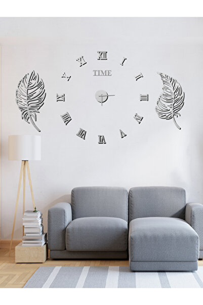 Tooall Wooden Factory Time Collection 3D Roma Rakamlı Saat ve 2li Yaprak Pano...