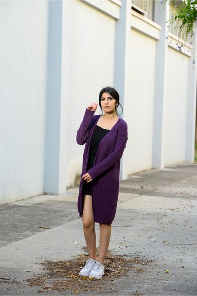 openex tekstil Openex Purple Women's Thessaloniki Knitted Sweater Cardigan