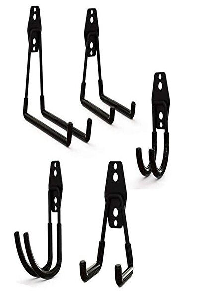 vipgross Umeraș de călcat din 5 piese - Organizator de garaj - Cârlige pentru agățat pentru montare pe perete Umeraș de depozitare montat pe perete