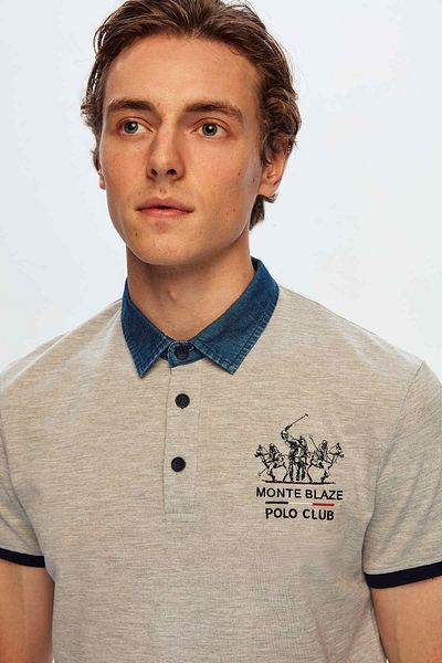 Monte Blaze PL4104 MONTE BLAZE POLO T-SHIRT-GRAY