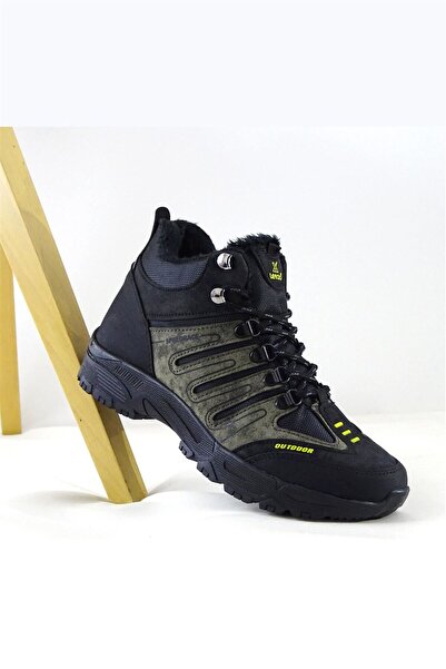 LETAO Unisex Kürklü Fermuarlı Trekking Bot