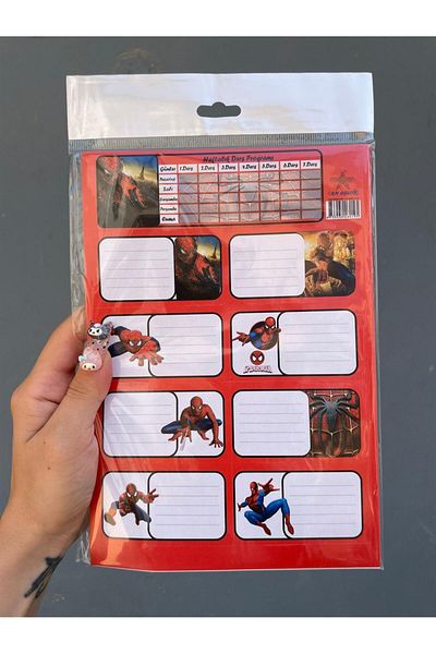 Planet Butik Spider Man Book and Notebook Label