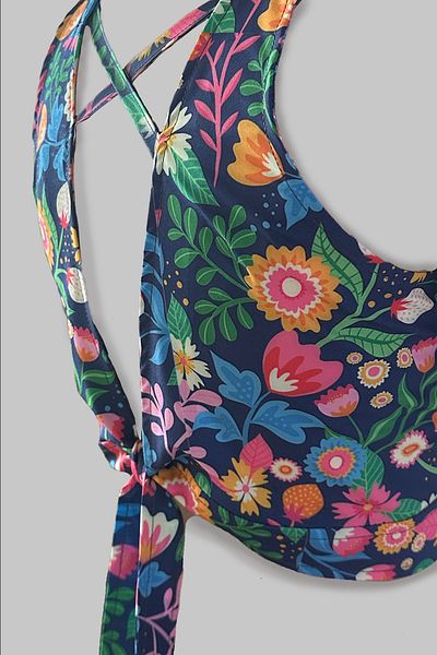 poupee Bustieră de damă cu model floral legat la spate