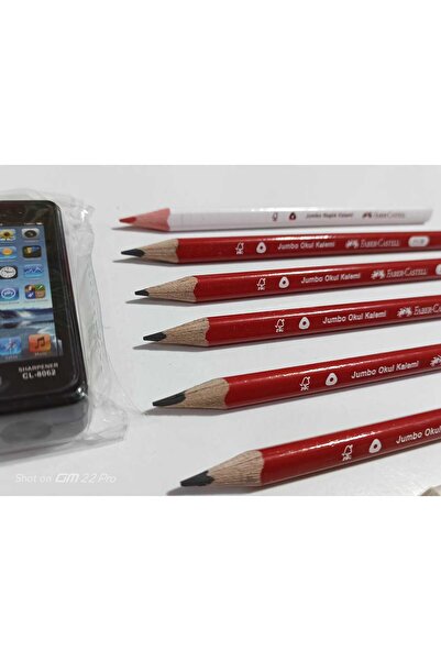 Faber Castell My First Pencil Set Jumbo 5 1 Small Eraser Total 8 Pieces (PEN ...