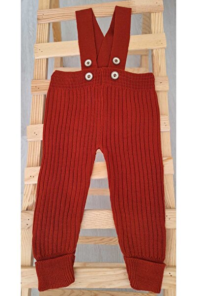 Nimini Kids Suspender Button Detailed Flexible Ribbed Knitwear Baby Tights Set of 2 (Unisex Between 3-24 Months)