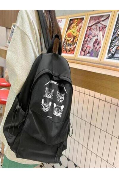 DEEFWEAR Unisex τυπωμένο σακίδιο πλάτης Meowtallica