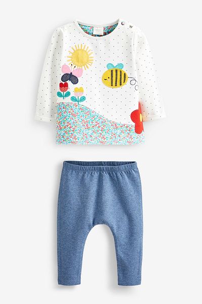 Next Baby White Bottom Top Set