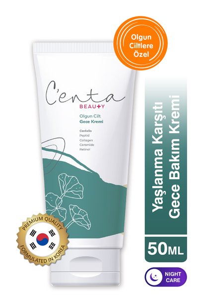 C'enta Beauty Cica Krem Olgun Ciltler İçin Besleyici Onarıcı Gece Kremi 50 ml...