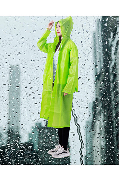 Shopiolog Γυναικείο Ανδρικό Αδιάβροχο Unisex Μαύρο Αδιάβροχο Eva με κουκούλα με κουμπωτά