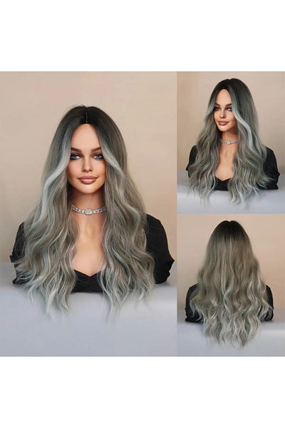 Fenomen Peruk Luxury Custom Vip Ombreli Wavy Wig