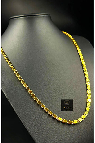 ş ışıltı takı ve imitasyon IŞILTI GOLD ALTIN KAPLAMA ARPA PULLU KOLYE