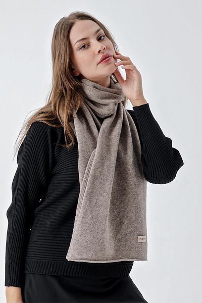 CHUBA Women's Melange Soft Button Scarf Light Brown 23W506