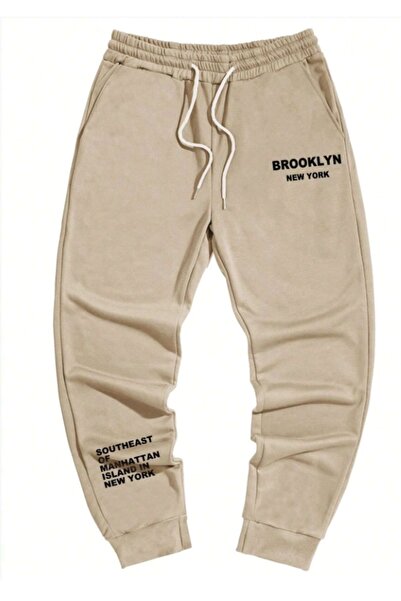 Altamira Ανδρικό μπέζ Μπρούκλιν Φούτερ με στάμπα