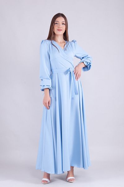 NO48 Rochie cu mâneci lungi, cu mâneci lungi, cu volane, cu mâneci lungi, cu volane