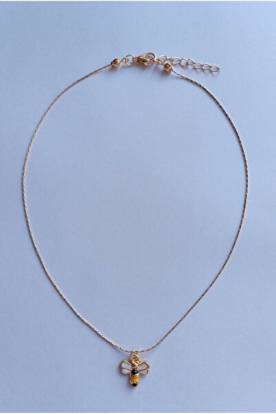 Fata Morgana Accessory Gold Zincirli Arı Uçlu Minimal Zarif Kolye