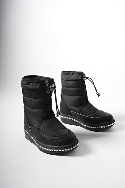 Riccon Dicnyr Kinder Elastische Schneestiefel001245 Schwarz