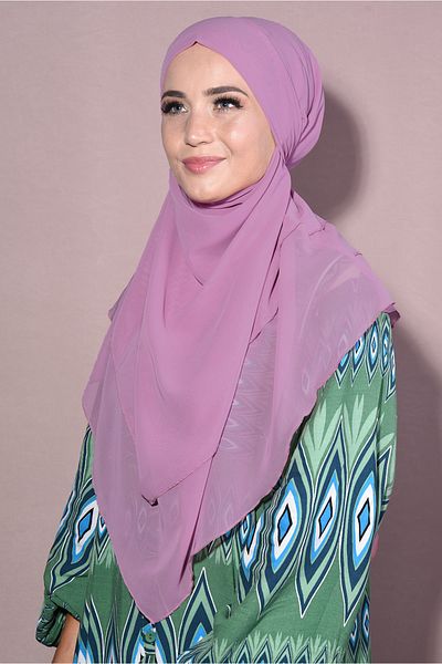 Nowa Scarf Hijab Medium Size Ready Chiffon Souffle Khimar
