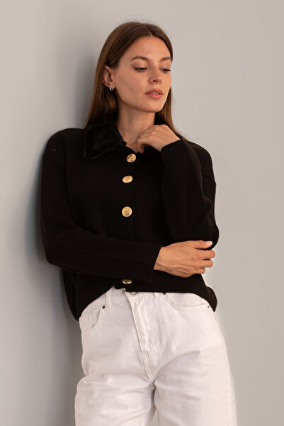 NATUFIAN STORE Cardigan uni din pluș pentru femei