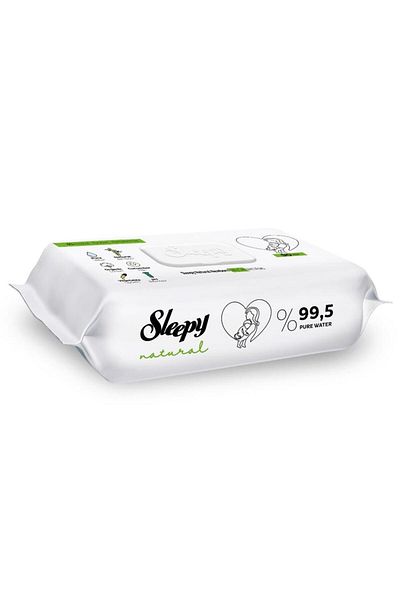 Sleepy Natural Newborn Wet Baby Care Towel 90 Sheets