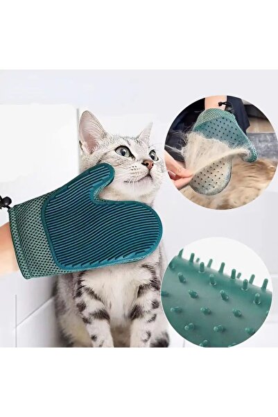 BLUE SİDE Kedi Saç Eldiveni Pet Kürk Sökücü Eldiven Eldiven Fırça Temizleyici...