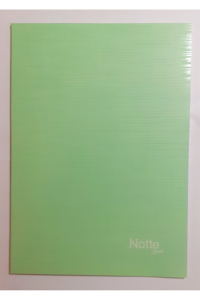 Notte دفتر ملاحظات مبطن مقاس A4 40 غطاء من الورق المقوى مخيط باللون الأخضر