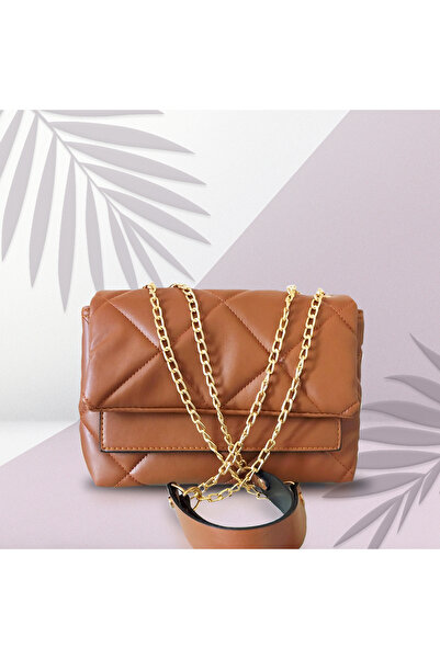 ÜNSALAN HOBİ مجموعة سلسلة حقيبة مقاومة للتشوه باللون الذهبي بطول 110 سم وعرض 12 مم قطعتين حلقة ذكية ومشبك قطعة واحدة