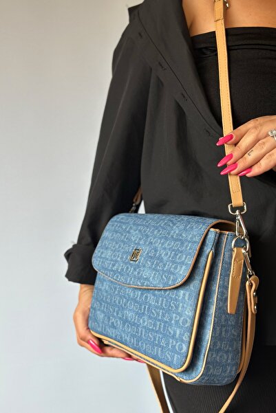 Just Polo حقيبة كتف نسائية من سلسلة خاصة مكونة من 5 أقسام مع حزامين 4063 من ا...