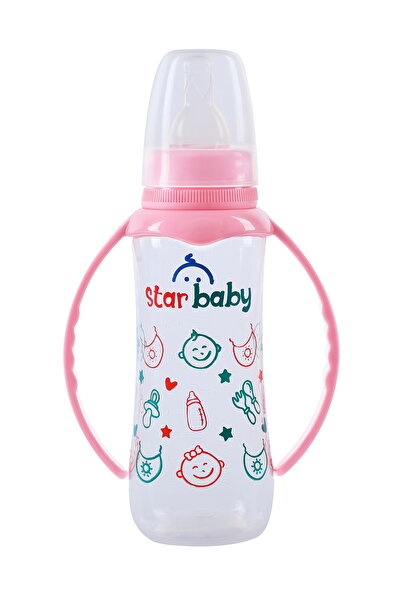 Star Baby Pp Baby Bottle with Handle 250 ml Pink