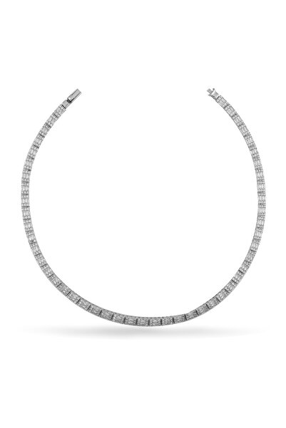 Silveranka 925 Ayar Gümüş Baget Su Yolu Kolye