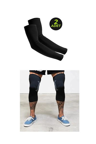 pekial CKSpor Basketball Knee Pads and Sleeves - Set of 2 Sports Set