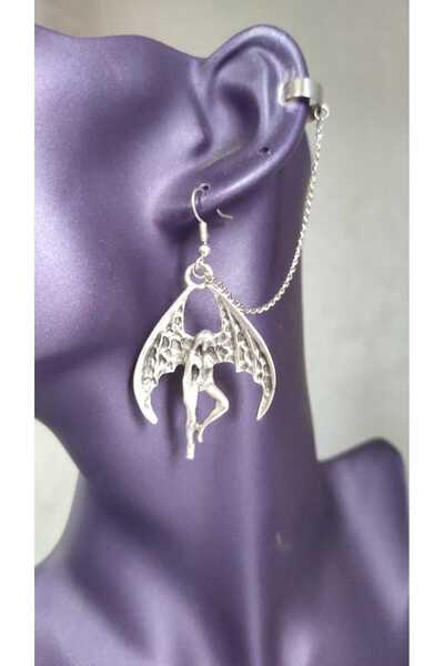 Fugusugu AngelWings Gothic Sıkıştımalı Kıkırdak Helix Küpe