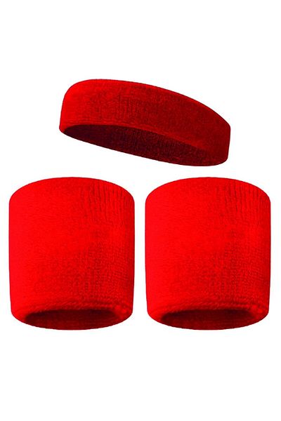 pekial CKSpor Towel Head Sports Sweat Hair Band and 2 Pieces Towel Bracelet Set